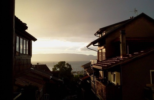 Thonon-les-Bains Apartment | Restored fisherman's house View of Lake Geneva on the port of Thonon Rives