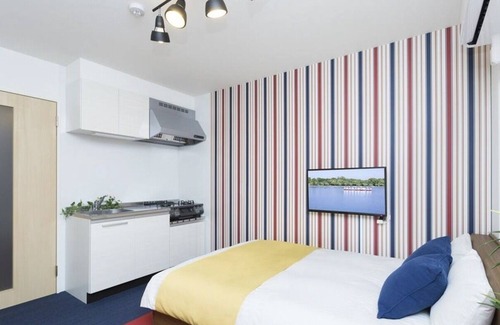 Hakata-ku Apartment | RH18A WiFi 1double bed 2double futons 6ppl / Fukuoka Fukuoka