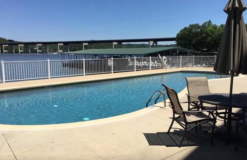 Camdenton Condo | Right by THE CAVE & Ozark Amphitheater Lake View & Pool, 12x32 Boat Slip/Wifi