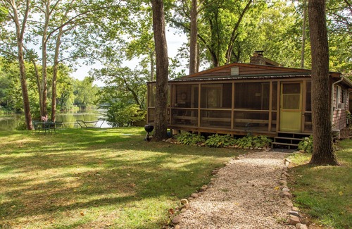 Luray Cabin | Riverfront Cabin, Ideal Location - Family and Pet Friendly w/Hot Tub!