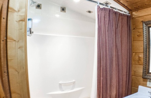 Elkton Cabin | Riverfront Cabin near Massanutten Resort with Hot Tub and Fire Pit