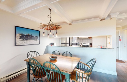 Glen Arbor Condo | Riverfront condo with beach access to lake, fireplace, furnished deck & cable