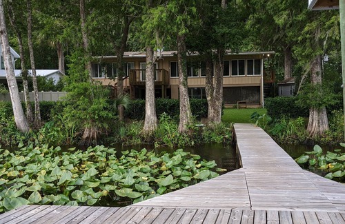 Chiefland House | Riverfront Otter House with boat dock. 10 mins from springs, 20 from Cedar Key