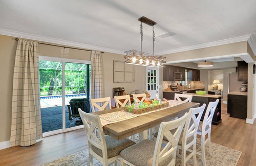 Temple Terrace House | Riverfront retreat with pool/spa, outdoor kitchen, firepit, dock, sauna & games