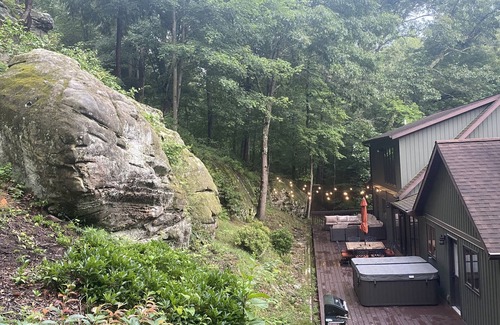 Rockbridge House | Rock Hill Retreat- a home with natural stone formations at every turn!
