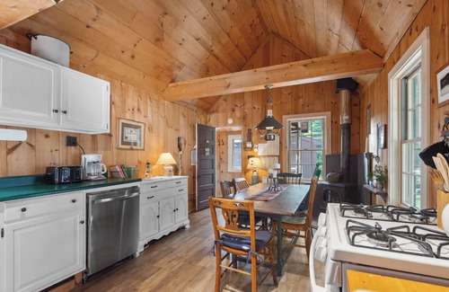 Rangeley House | Rock Ledge - Relax & Renew in turn-of-century log cabin with side cabin