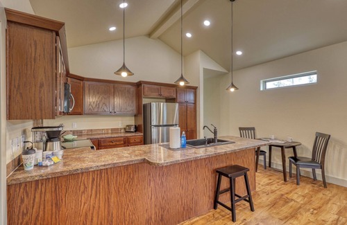 Rockerville Condo | Rockerville Gold Town Lodging #5- This one-bedroom condo is your perfect home base for adventure and relaxation. Just minutes from Mount Rushmore, Crazy Horse Memorial, Custer State Park, Sturgis, and the Badlands.