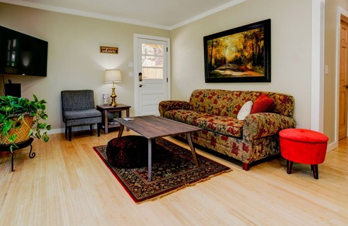 Bat Cave House | Rocky Riverside Escape with hot tub & game room in Bat Cave/Chimney Rock!