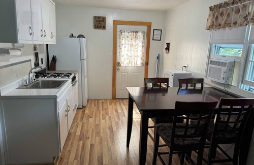 Gilmanton Cabin | Romantic getaway, private cabin overlooking Sawyer Lake WIFI, TV, AC, Heat