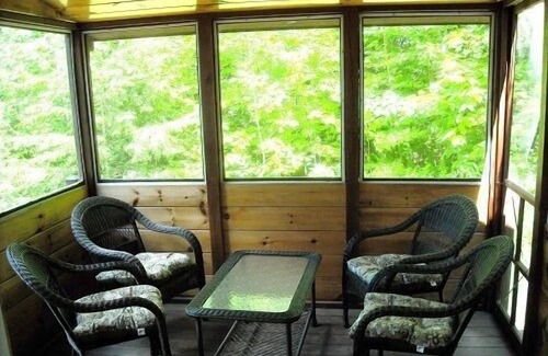 Gilmanton Cabin | Romantic getaway, private cabin overlooking Sawyer Lake WIFI, TV, AC, Heat