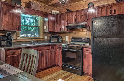 Hidden Lake Cabin | Romantic Mountain Cabin Near Blue Ridge with Hot Tub, Fireplace, Paved Road