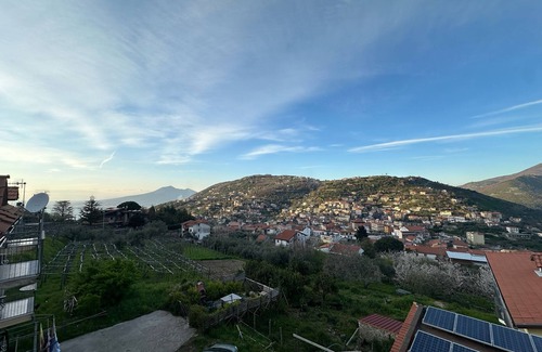 Piazza-Tralia-Pendolo Apartment | Room 'Tripla Con Vista Vesuvio' with Mountain View, Wi-Fi and Air Conditioning