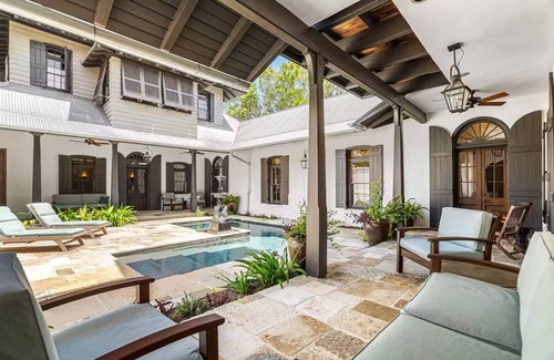 Rosemary Beach House | Rosemary Beach Home and Carriage House Sleeps 16 with private pool and courtyard