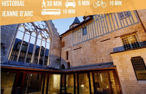 Coteaux Ouest Apartment | Rouen : Vue panoramique sur la seine avec parking