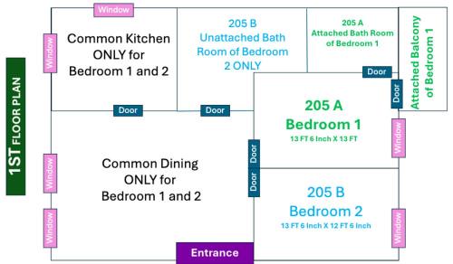 Jayadev Vihar House | Rumi HomeStays 205A 1ST Floor