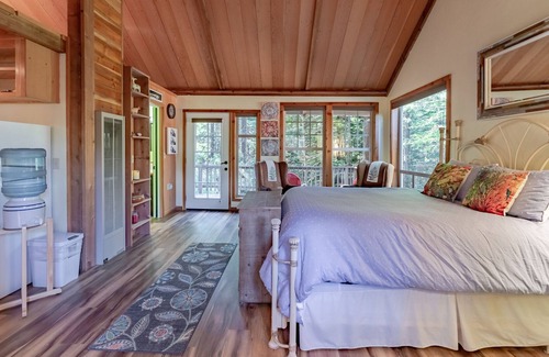McKinleyville Apartment | Rustic cabin w/deck, BBQ - beneath a canopy of redwood trees
