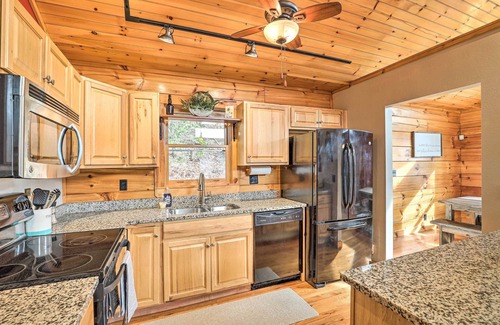 Canton Cabin | Rustic Cabin w/ Mountain Views & Private Deck!