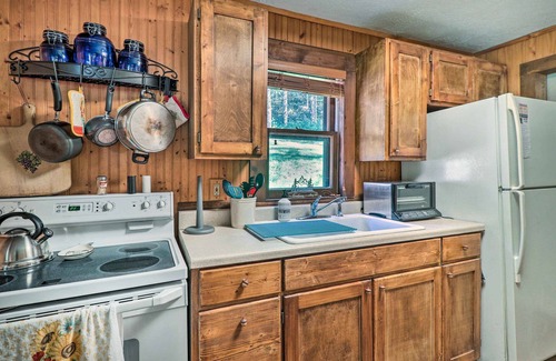 Ennice Cabin | Rustic Cabin w/Patio & Pond on Blue Ridge Parkway