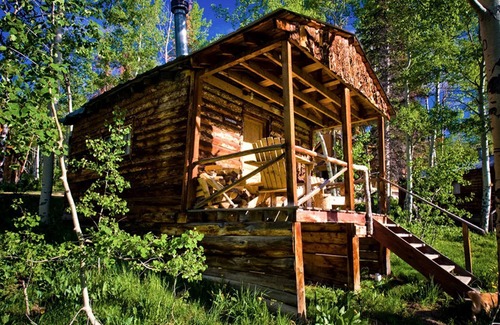 Clark Cabin | Rustic Camping Cabin with Lovely Nature Views in Columbine, Colorado