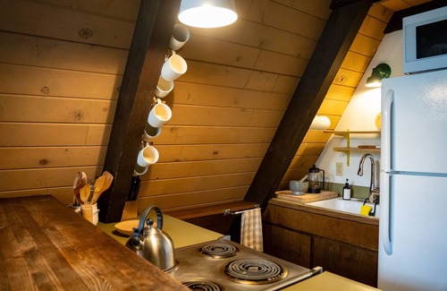 Camp Connell Cabin | Rustic Lofted A-frame+Spacious Deck+Great Views+Central Heat+Wood Stove