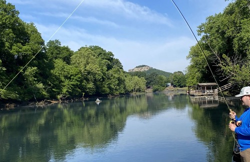 Swinging Bridge Village House | Rustic Log Cabin at Swinging Bridge