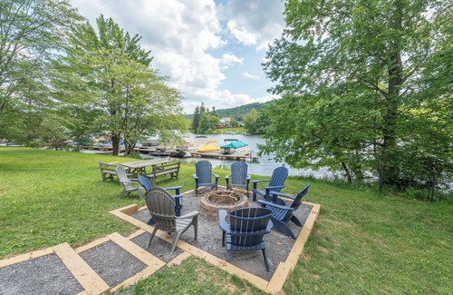 McHenry House | Rustic Luxury Lake Escape w/Indoor Pool & Dock