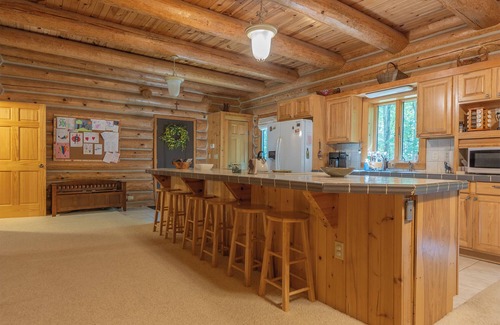Saugatuck Cabin | Rustic Ridge - Large Log Cabin, Great outdoor space, hot tub, trails