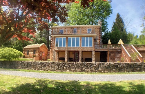 Elkton Cabin | Rustic River Riverfront Cabin - Massanutten 5 min - hot tub/firepit will sleep10