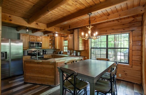 Townsend Cabin | Rustic Smoky Mountain Cabin w/Fire Pit & Antler Chandelier