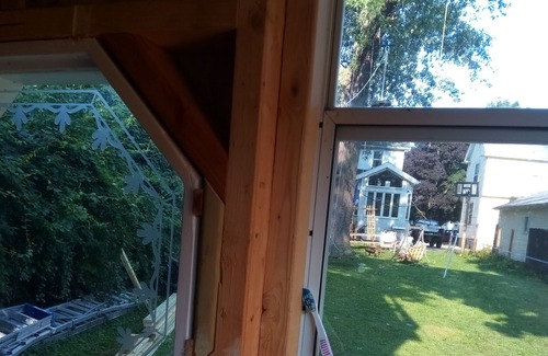 Kenosha House | Rustic treehouse, unique house forts, two houses, 1 Queen/1 futon/1 full/1 air