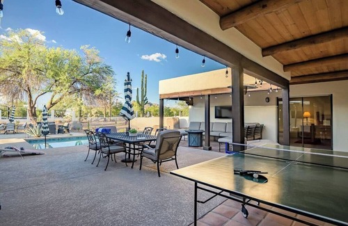 Desert View Village House | Saguaro Sunrise Private Heated Pool Unique Home