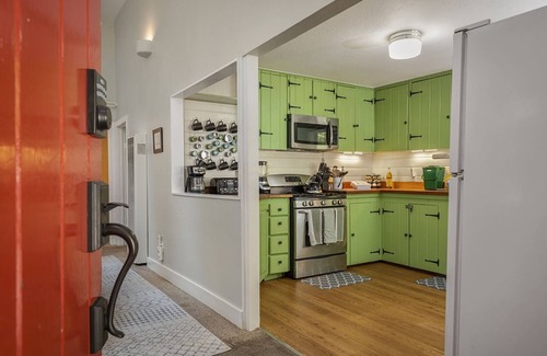 Guerneville Cabin | Salmon House is incredibly family-friendly! Hot tub! Games! Walk to River! Woof!