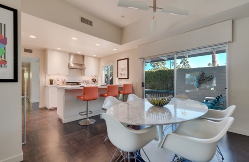 Palm Springs House | Saltwater Pool with Tanning Shelf, Spa, Two Fire Pits, Outdoor Shower, Free WiFi