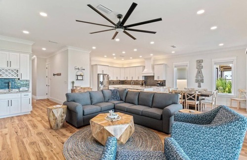 Navarre Beach House | "Salty Sue" New Listing! Luxury Waterfront Home, Pool, Boat Dock