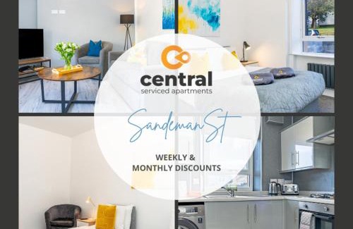 Murthill Apartment | Sandeman by CENTRAL SERVICED APARTMENTS - 2 Bedroom - FREE Street Parking - Fast WiFi - Smart TVs in All Rooms - Ground Level - Family Neighbourhood - 3 x Double Beds - Heating 24-7 - Trade Stays - Weekly & Monthly Offers