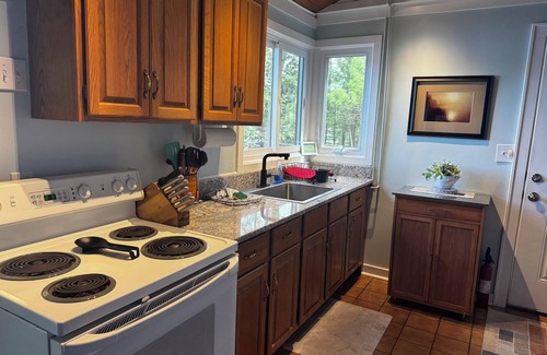 Mayfield Cottage | Sandy waterfront near Traverse City on High Lake Dock, kayak, firepit! Dog ok