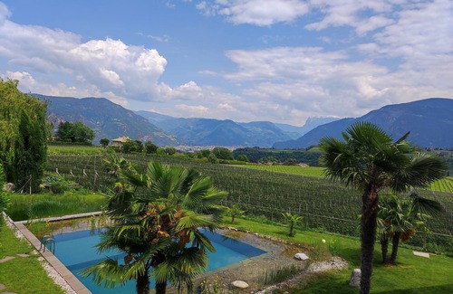 Berg/Monte Apartment | "Schlern" vacation apartment with garden, breathtaking view and organic bathing pond