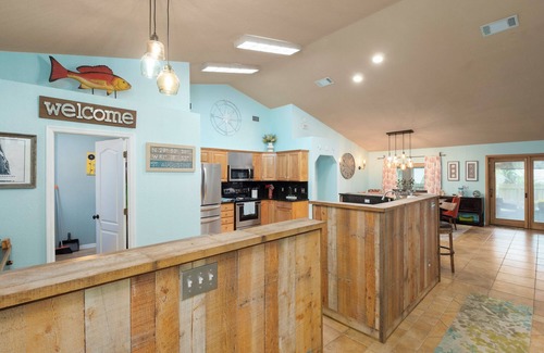 Vilano Beach House | Screened Heated Pool & Hot Tub with Golf Cart - ONE Block to the BEACH!