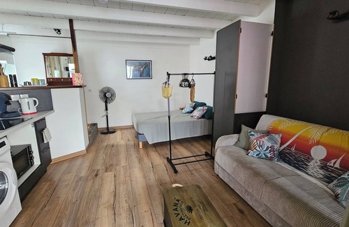Bois de Nefles Apartment | Sea-view studio ideally located for touring the island, with shops close by.