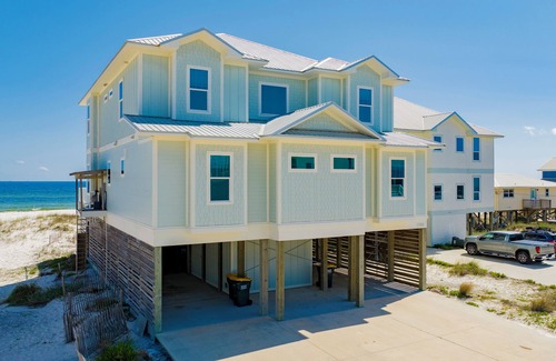 Fort Morgan House | Seaglass - Brand New Beachfront Home w/Private Pool - Sleeps 32!
