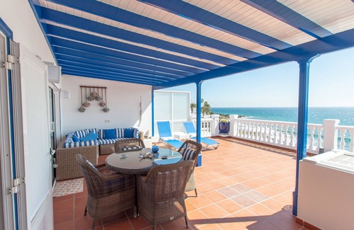 Puerto del Carmen Villa | Seaview Coastal Home on front line with amazing sea views and large terrace