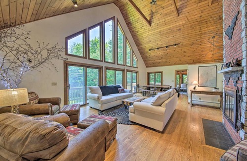 South Casco House | Sebago Lake Gem on Private Cove with Boat Dock!