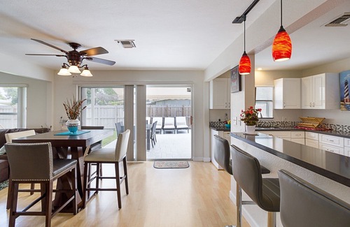 Beachway Estates House | Secluded Corner Lot Florida Ranch House With Fenced, Heated Pool