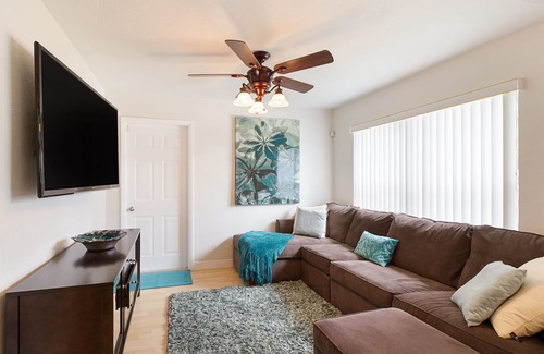 Beachway Estates House | Secluded Corner Lot Florida Ranch House With Fenced, Heated Pool