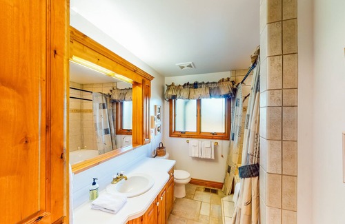 Gold Beach House | Secluded Dog-Friendlly Home with Huge Deck, Quiet Location & Wood Fireplace
