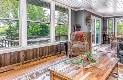 Presque Isle House | Secluded Lakefront House w/ 21-Foot Seasonal Pontoon Boat, Dock, & Free WiFi
