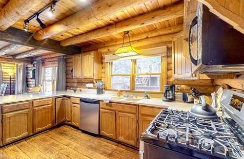 Pine Cove Cabin | Secluded mtn-view cabin with deck,hot tub, grill, wood stove - dog-friendly