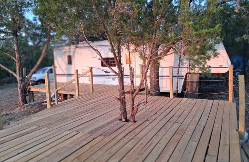 Gordon House | Secluded RV on mountain bluff overlooking lake with large deck. Hiking &biking