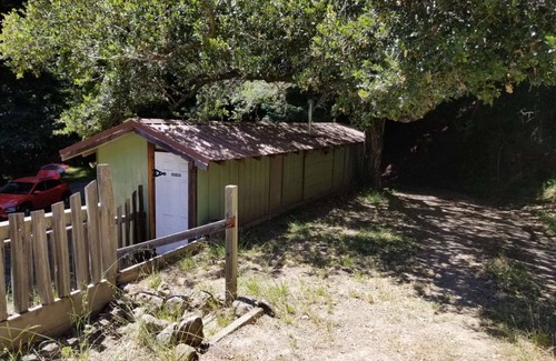 Los Gatos RV Rental | Secluded Small Rustic Camping Cabin In the Redwoods in 45acre Mountain Retreat