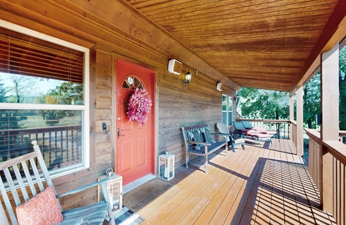 Accident House | Secluded & spacious retreat with private hot tub, carriage house & game room